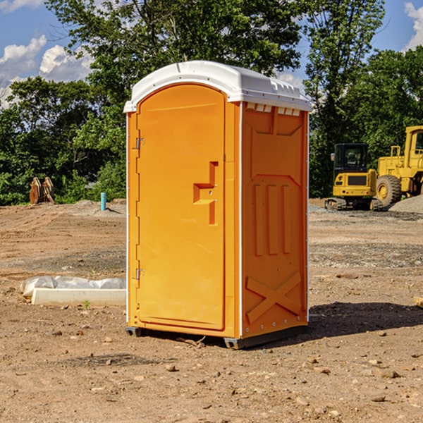 how often are the portable restrooms cleaned and serviced during a rental period in Rootstown Ohio